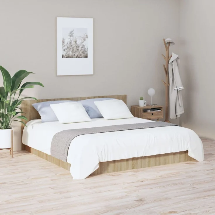 vidaXL Kopfteil Sonoma-Eiche 200x1,5x80 cm Holzwerkstoff 811046 – Bild 3