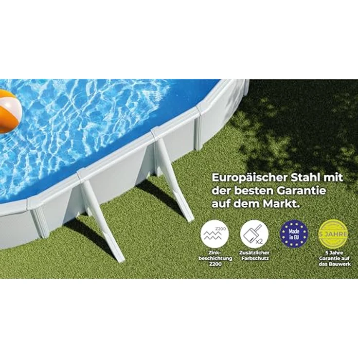 Atlantis Stahlwandpool Oval 500 x 300 x 132 cm – Bild 3
