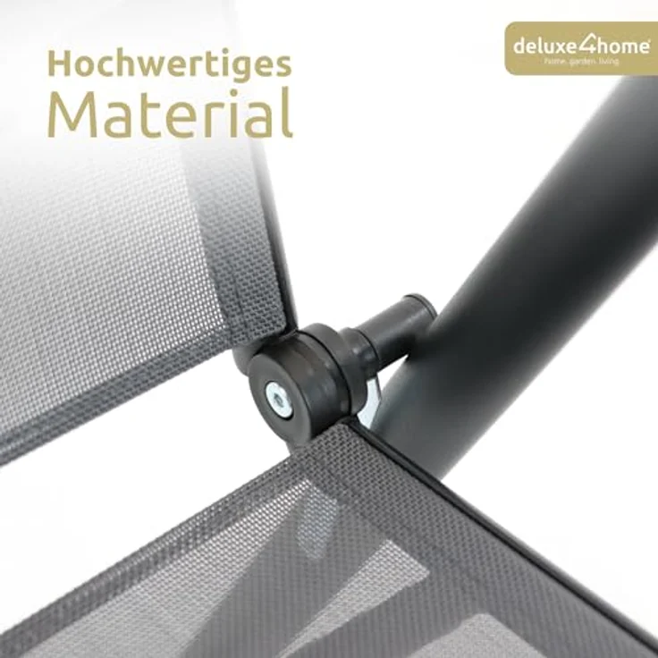 deluxe4home Gartenstuhl Hochlehner aus Metall, Klappbar & 7-stufig verstellbar – Bild 7