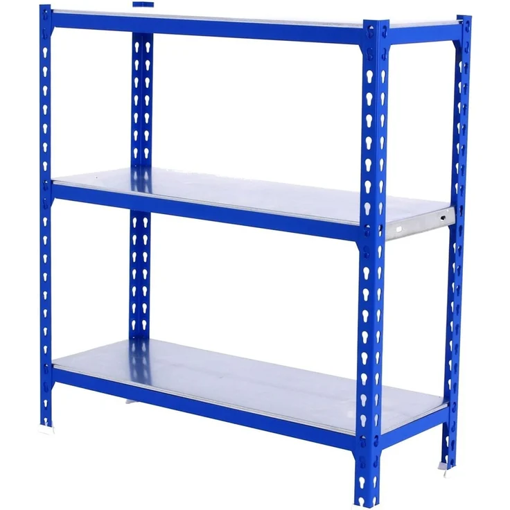 Simon Rack Simonclick Metallregal, 1000 x 900 x 300 mm, 3 Regalböden, 180 kg Biegepunkt, Regale, Blau/Galve – Bild 1