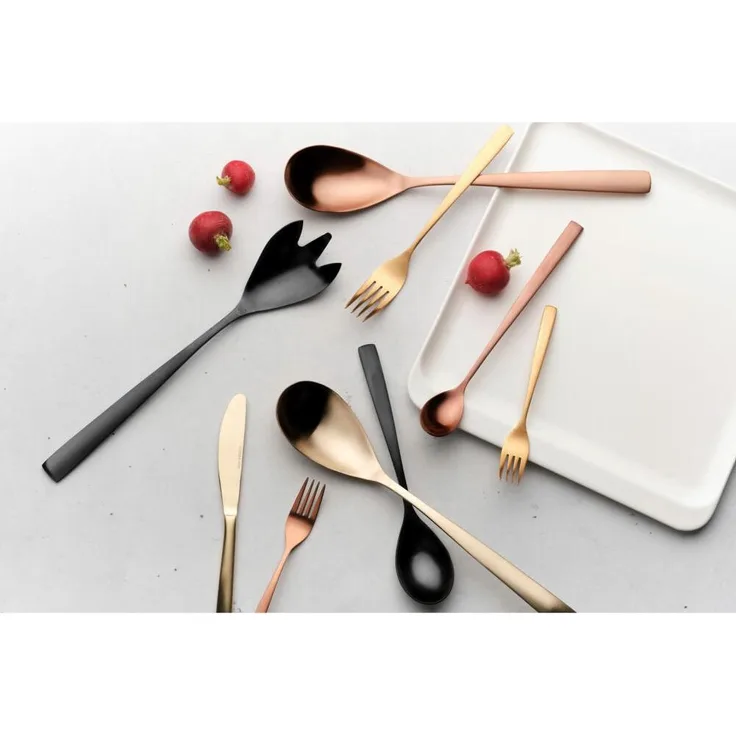 COMAS Besteck-Set BARCELONA SCHWARZ 24 Teile Edelstahl 18/10 - 3 mm / PVD-Beschichtung / Black-Finish