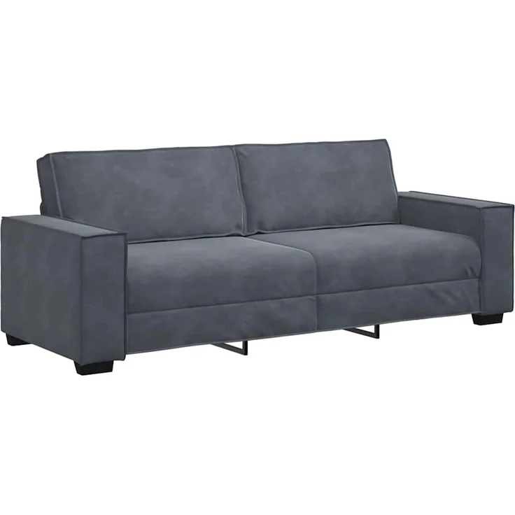 vidaXL 3-Sitzer-Sofa Dunkelgrau 220x78x84 cm Samt 4105031 – Bild 1