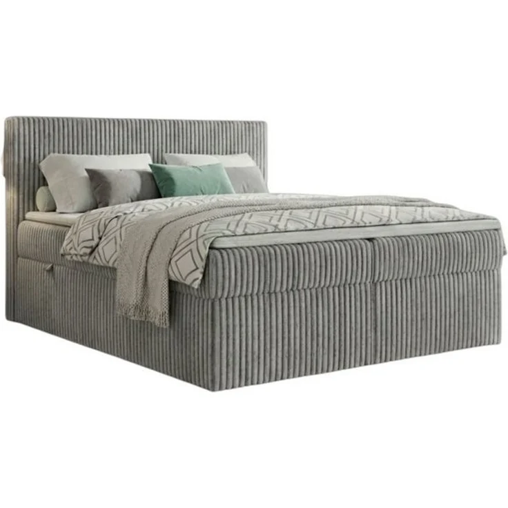 A&J MöbelLand GmbH Boxspringbett RALF mit Bettkasten, Topper und gepolstertem Kopfteil. (Boxspringbett mit Bettkasten und gepolstertem Kopfteil) – Bild 4