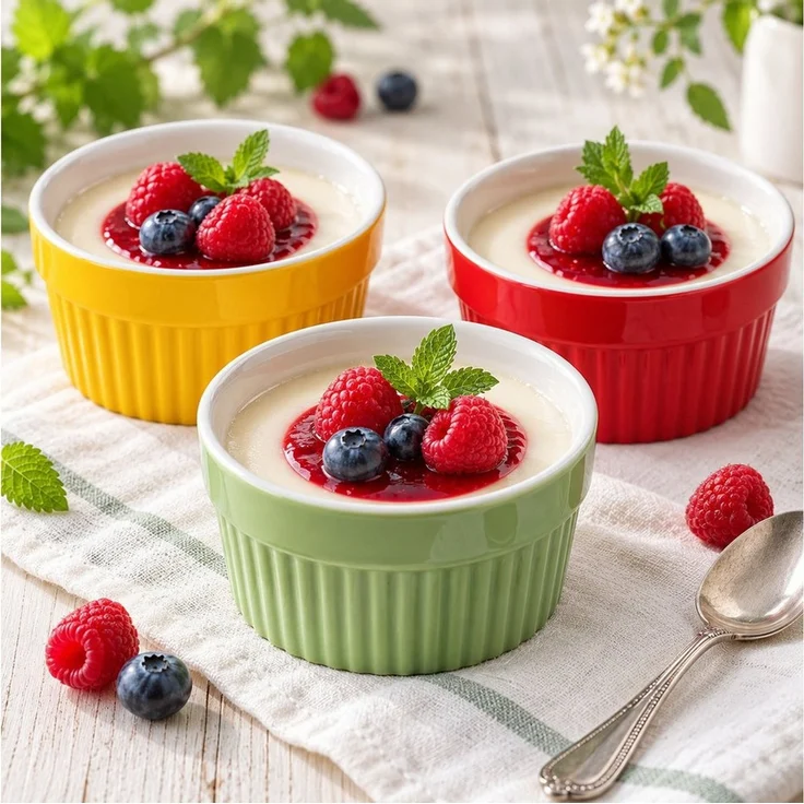 ToCi Auflaufform Creme Brulee Schälchen Sets 9 cm Förmchen aus Keramik 185 ml Weiß, Keramik, (6-St) – Bild 3