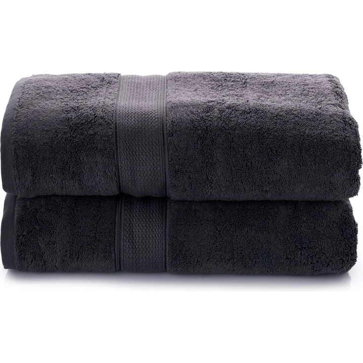 Mijolnir 'Check - Black' Badetuchset (2-teilig), Schwarz, 70 x 140 cm – Bild 3