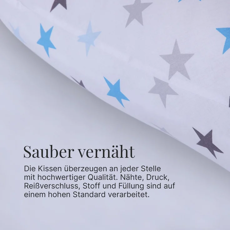 Schwangerschaftskissen - Seitenschläferkissen Weiß ( Sterne Bunt ) – Bild 8
