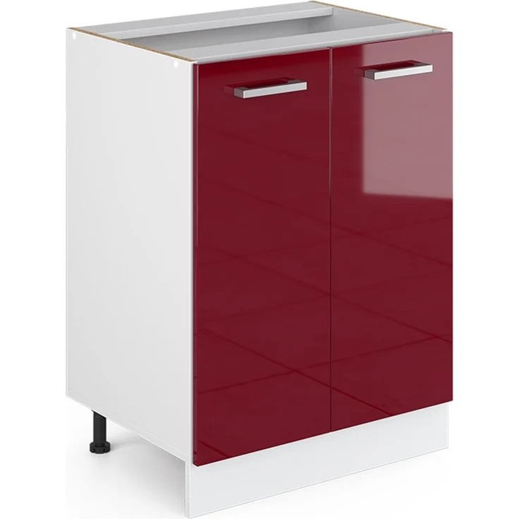 Küchenfront R-Line Rot Hochglanz 59.2 x 71.3 cm Möbelfront für den Unterschrank Vicco – Bild 5