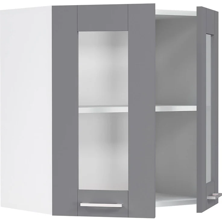 VCM Küchenmöbel Hängeschrank Colura 919372 Weiß / Anthrazit H. 60 x B. 80 x T. 31 cm – Bild 3
