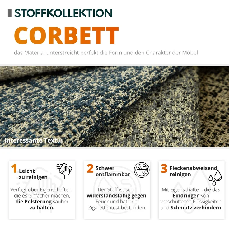 Polsterhocker Orkan Klein (Farbe: Corbett 82) – Bild 5