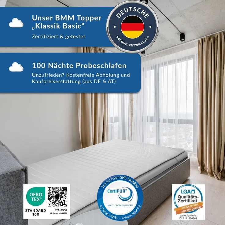 BMM Topper Klassik BASIC 90 x 200 cm – Bild 7