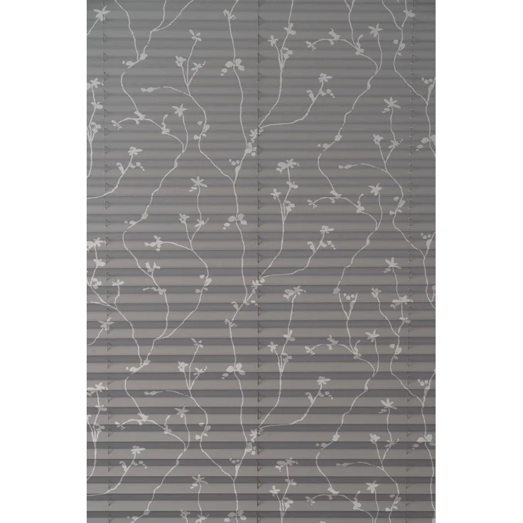 K-home Klemmfix-Plissee, Elba Bedruckt Grau, 80x210 cm (B x L) Modern – Bild 2