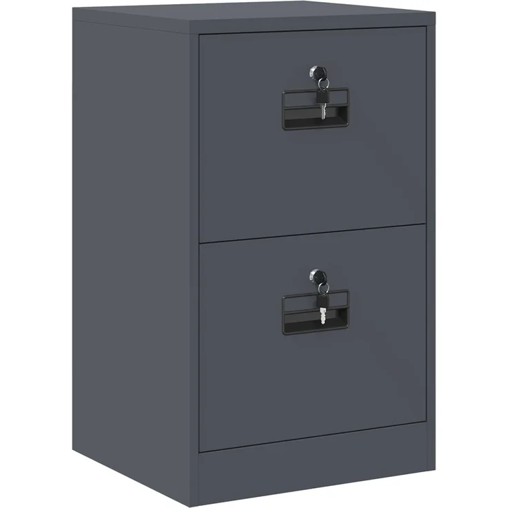 vidaXL Aktenschrank Anthrazit 45,5 x 42 x 74,5 cm Kaltgewalzter Stahl 891612 – Bild 2