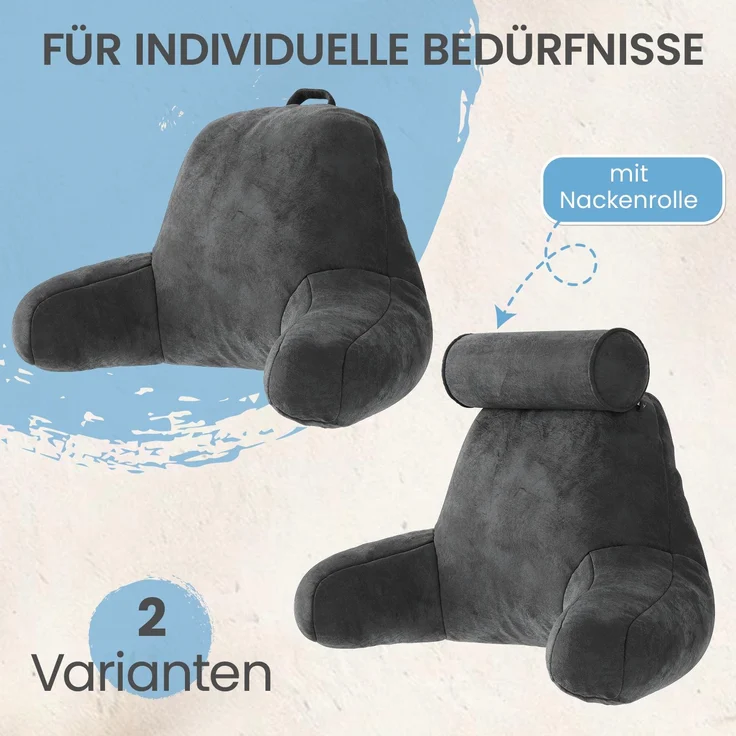 Rückenkissen mit Armlehnen und Nackenrolle – Bild 2