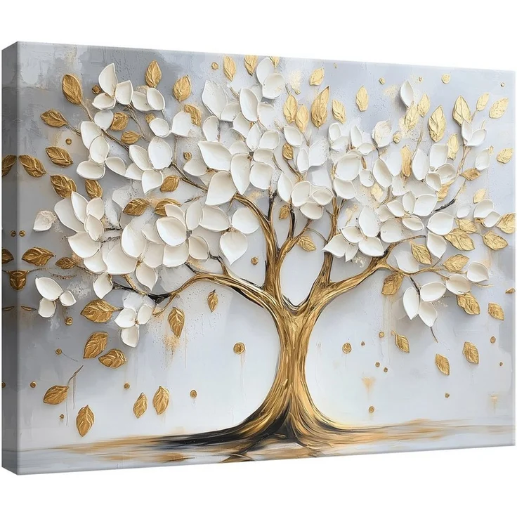 Wallarena Leinwandbild Baum Abstrakt 3D Natur Schlafzimmer, Wohnzimmer 60x40 cm, Baum, 60x40 cm – Bild 1