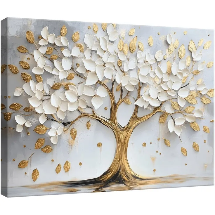 Wallarena Leinwandbild Baum Abstrakt 3D Natur Schlafzimmer, Wohnzimmer 60x40 cm, Baum, 60x40 cm