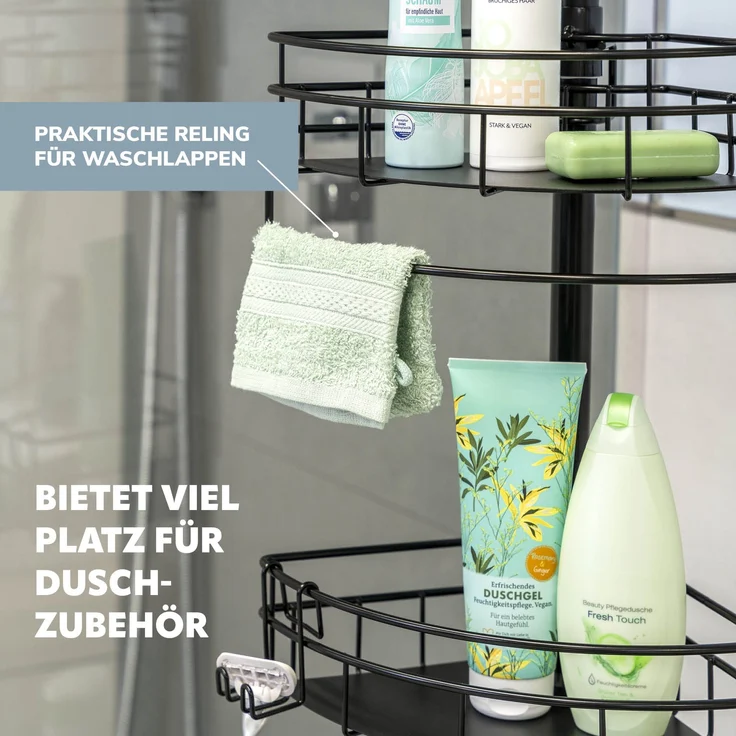 bremermann Teleskopregal Teleskop-Eckregal, 4 Körbe Duschregal bis max. ca. 290 cm – Bild 6