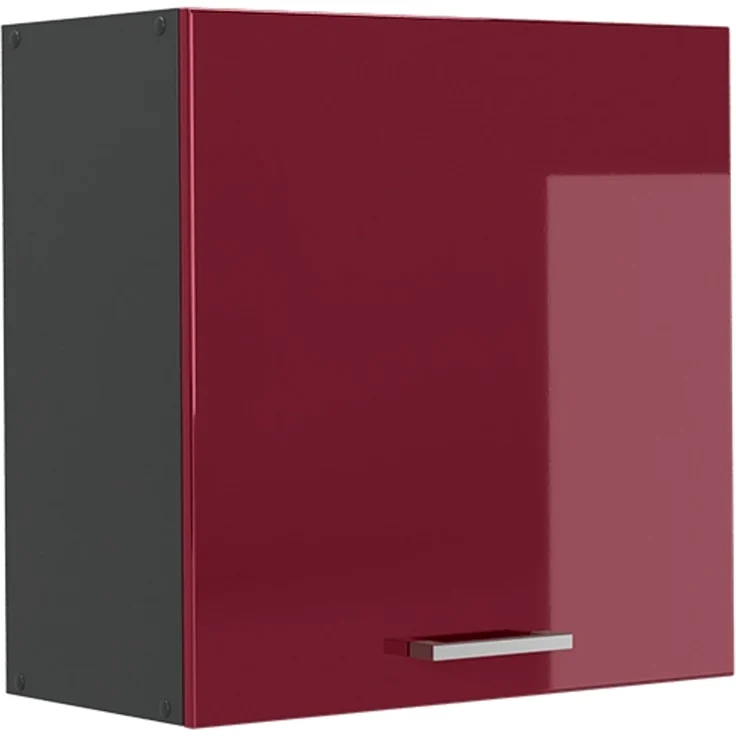Hängeschrank R-Line Rot Hochglanz/Anthrazit 60 cm mit 1 Tür Vicco – Bild 1