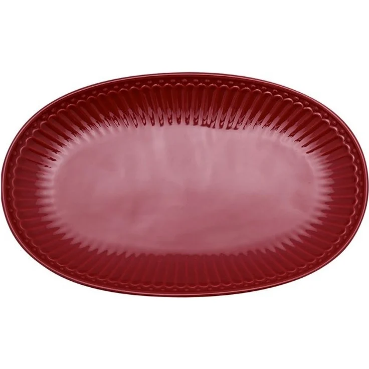 Greengate Salatteller Alice Teller oval claret red 23 cm – Bild 4