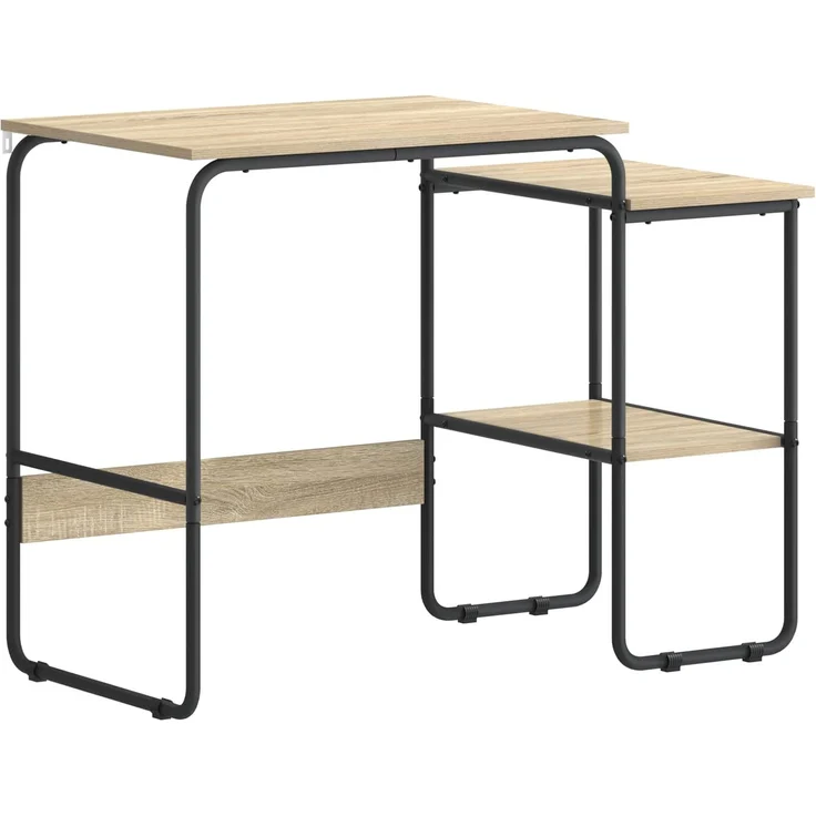 vidaXL Schreibtisch mit Stauraum Sonoma-Eiche 100 x 50 x 75 cm 8007991 – Bild 2