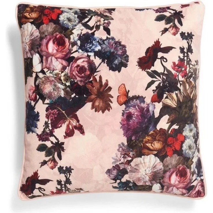 Essenza Dekokissen Karli, aus weichem Samt mit Blumenprint