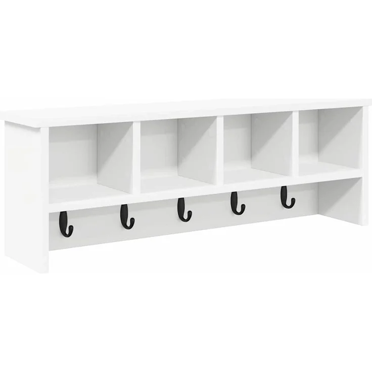 vidaXL Wandmontierter nachttisch Weiß 75 x 16 x 26 cm Holzwerkstoff 874315 – Bild 2