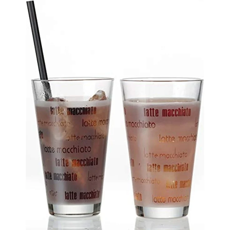 Ritzenhoff & Breker Latte-Macchiato-Glas Chicco, Glas, Schrift-Dekor, 4-teilig – Bild 7