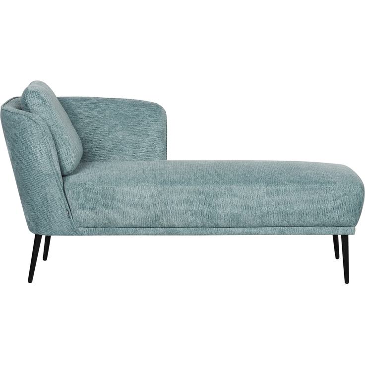 Beliani 'ARTHEZE' Chaiselongue linksseitig mit Kissen, Blau, Polyester