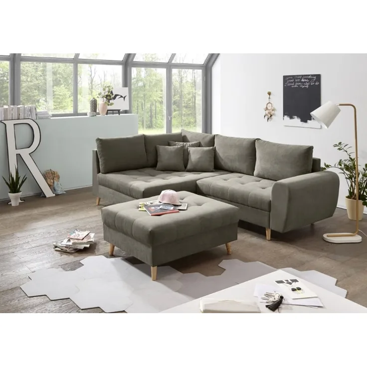 Alice Ecksofa von Ed Exciting Design – Beidseitig Bestellbares Sofa mit Hocker in Verschiedenen Farben
