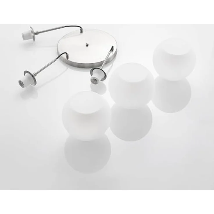 Lindby Jurian Pendelleuchte 3-flammig, Nickel/Opal für gemütliche Wohnatmosphäre – Bild 8