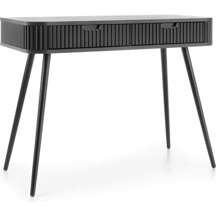 Selsey 'Zova' Schminktisch mit 2 Schubladen, schwarz, ca. 80 x 103 x 49 cm – Bild 5