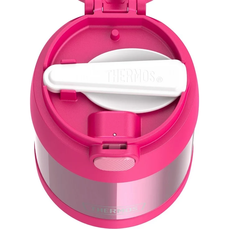 THERMOS Thermobehälter FUNTAINER FOOD JAR, Thermobehälter für Essen, spülmaschinenfest, Edelstahl, Kunststoff, Silikon, (1-tlg), 0,3l, 5h heiß & 7h kalt, dicht & auslaufsicher, mit klappbarem Löffel – Bild 3