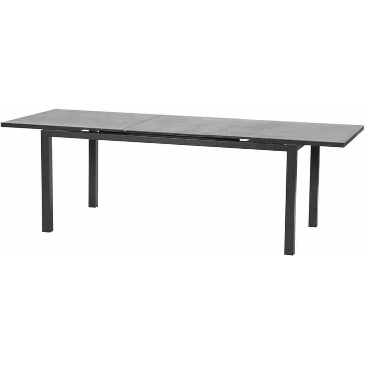 Miros Ausziehtisch 180/240x90x76 cm Gestell Aluminium anthrazit, Tischplatte Spraystone anthrazit – Bild 4