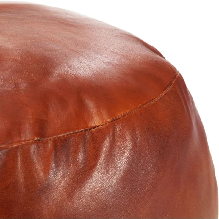 vidaXL Pouf Hellbraun 60 x 30 cm Echtes Ziegenleder 248138