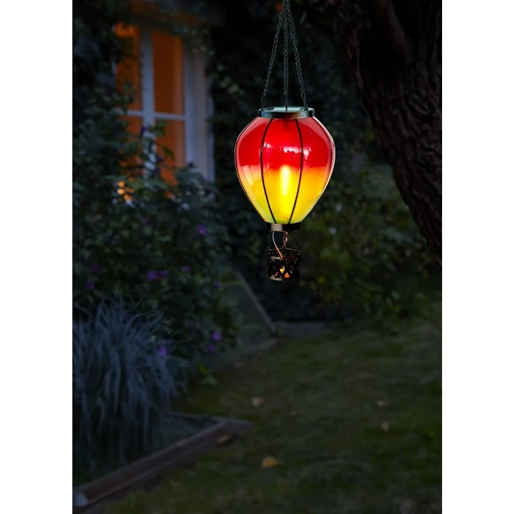 Northpoint LED Gartenleuchte Solar Laterne Heißluftballon Windlicht Außenbereich Rot Grün XL – Bild 3