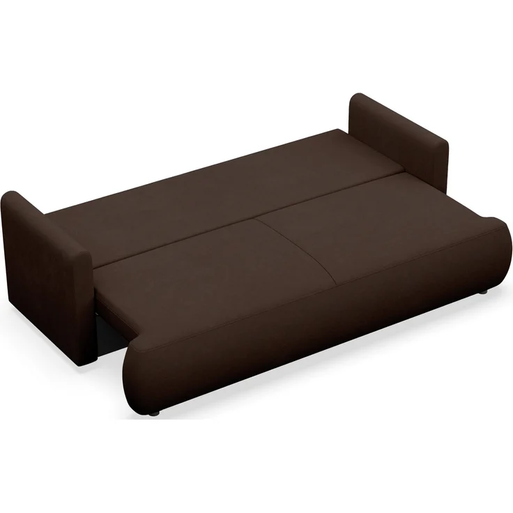 Selsey 'Ovo Mini' 3-Sitzer Schlafsofa mit Bettkasten, Braun, Chenille Easy Clean – Bild 3