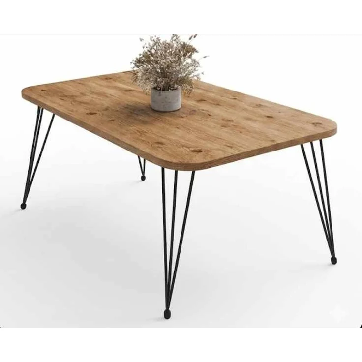 Skye Decor 'Peka247P - Pine' Couchtisch, Kiefer / Schwarz, 90 x 55 x 50 cm – Bild 2