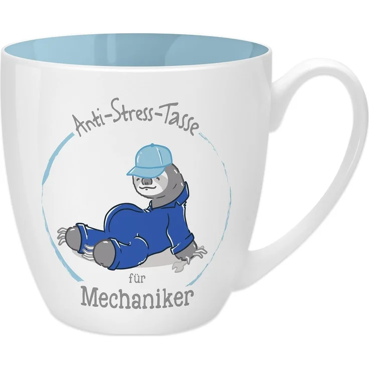 GRUSS & CO Anti-Stress-Tasse Motiv "Mechaniker" | Tasse mit Spruch, 45 cl, New Bone China | Geschenk lustig | 45497 – Bild 1