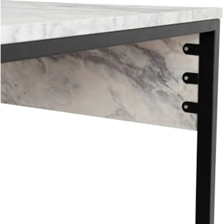 Dmora Schreibtisch Caprioli 240 x 60 x 74h cm Weiß, 1 Regal, 1 Fach – Bild 8