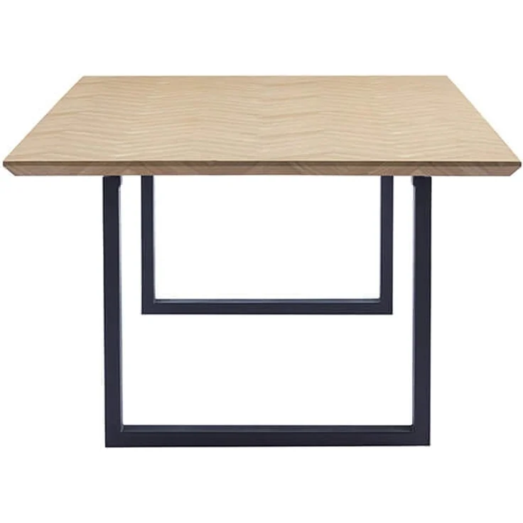 HOME DELUXE Essgruppe Eckig AVENCIA inkl. U-Fuß - 240 x 120 cm Fishbone Oak 8 Stühle – Bild 7