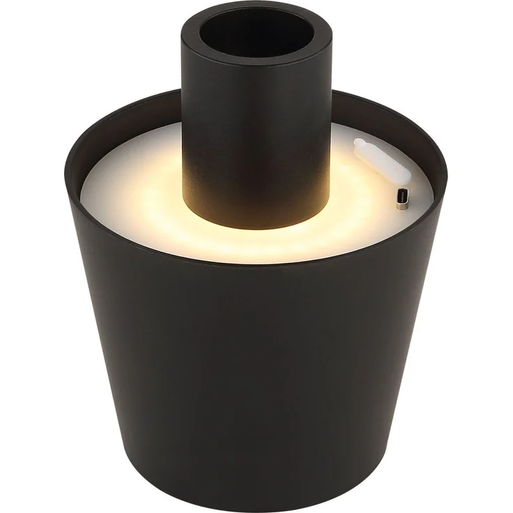 Tischlampe kabellos mit Akku Touch Dimmer Tischleuchte Dimmbar Schwarz 58438GS – Bild 5