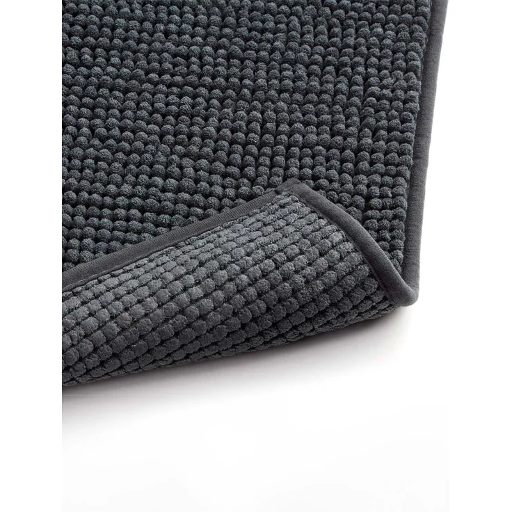 Avilia Rutschfester Badezimmerteppich aus weicher Mikrofaser, grau, 80x50 cm, ideal, um Ihr Badezimmer modern und sicher zu Machen - Der Teppich ist leicht zu reinigen und nimmt schnell Wasser auf – Bild 8