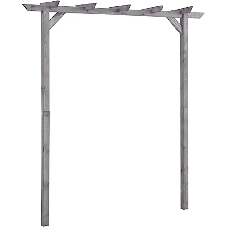 vidaXL Garten-Pergola Grau 200x40x205 cm Imprägniertes Kiefernholz 313567 – Bild 1