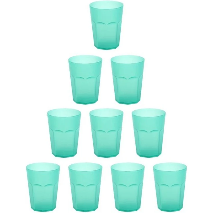 Engelland Becher Plastikbecher in modernen Neonfarben, Mehrweg, 10-tlg, Kunststoff, spülmaschinengeeignet, bruchfest, wiederverwendbar, 250 ml, 0,25 Liter – Bild 4