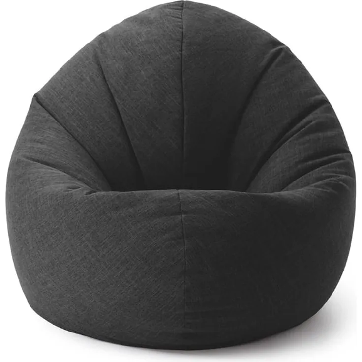 Lumaland 'Interior Line' 2-in-1 Sitzsack, Runder Komfort für drinnen, 300l, 120 x 80 x 75 cm, Dunkelgrau