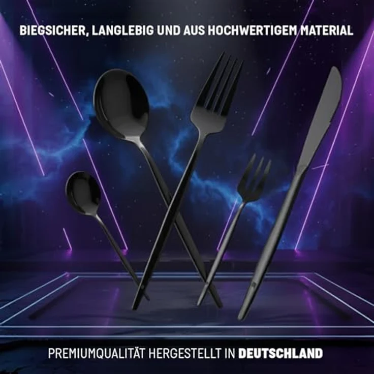 Roxlin Besteck-Set 30-teiliges Edelstahl-Besteckset modern & elegant 4 Farbe – Bild 6