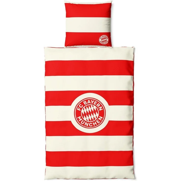 FC Bayern München Bettwäsche FC Bayern München I Bettwäsche Flanell I Rot-Weiß I 135 x 200 cm, Baumwolle – Bild 1