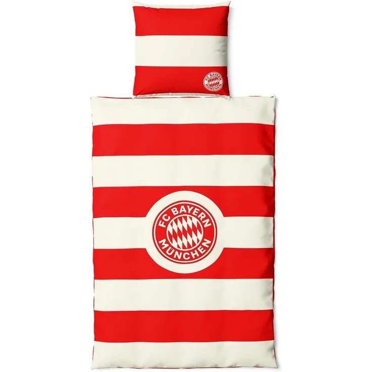 FC Bayern München Bettwäsche FC Bayern München I Bettwäsche Flanell I Rot-Weiß I 135 x 200 cm, Baumwolle