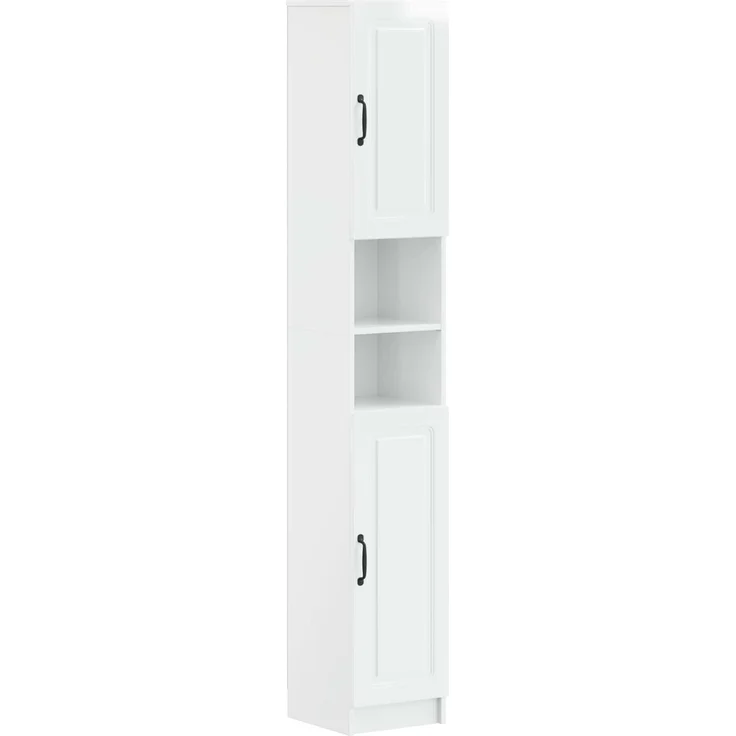 vidaXL Badezimmerschrank mit offenem Regal UTRECHT Hochglanz Weiß 897699 – Bild 1