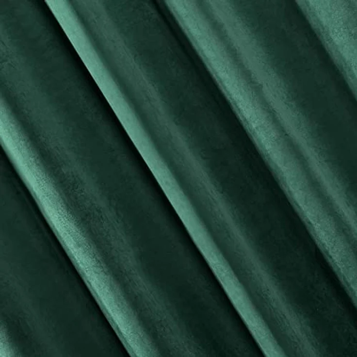 Eurofirany 'VILLA' Vorhang, Samtvorhänge, Velours Blickdicht, Dunkelgrün, KRÄUSELBAND, H270 x B140 cm (1er Pack) – Bild 9