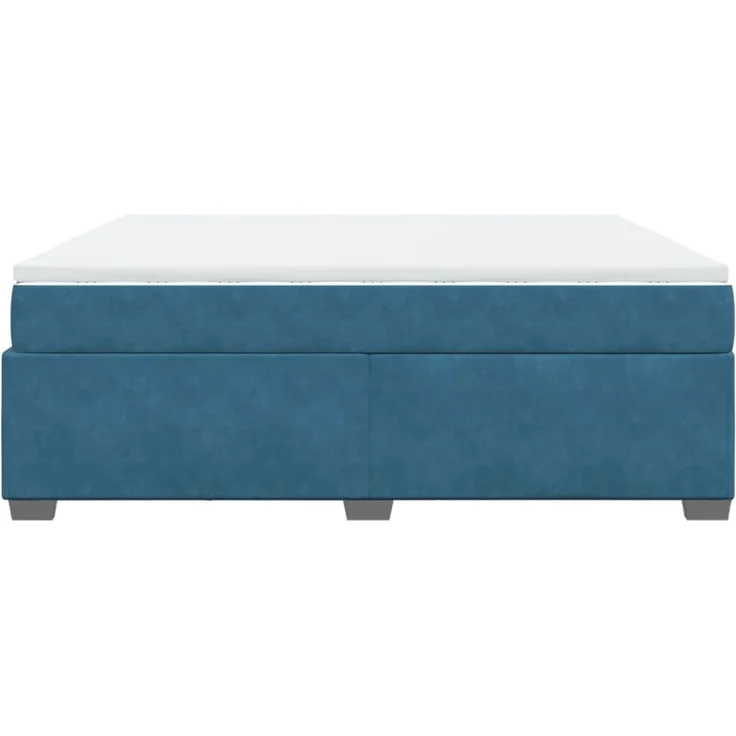 vidaXL Boxspringbett mit Matratze Dunkelblau 180x200 cm Samt 3285303 – Bild 8